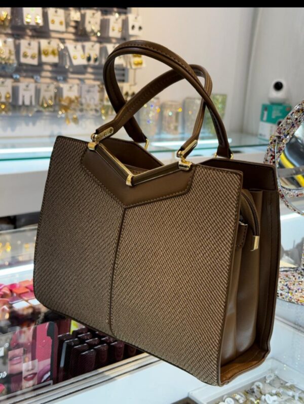 Ivory Luxe Textured Handbag - Image 2