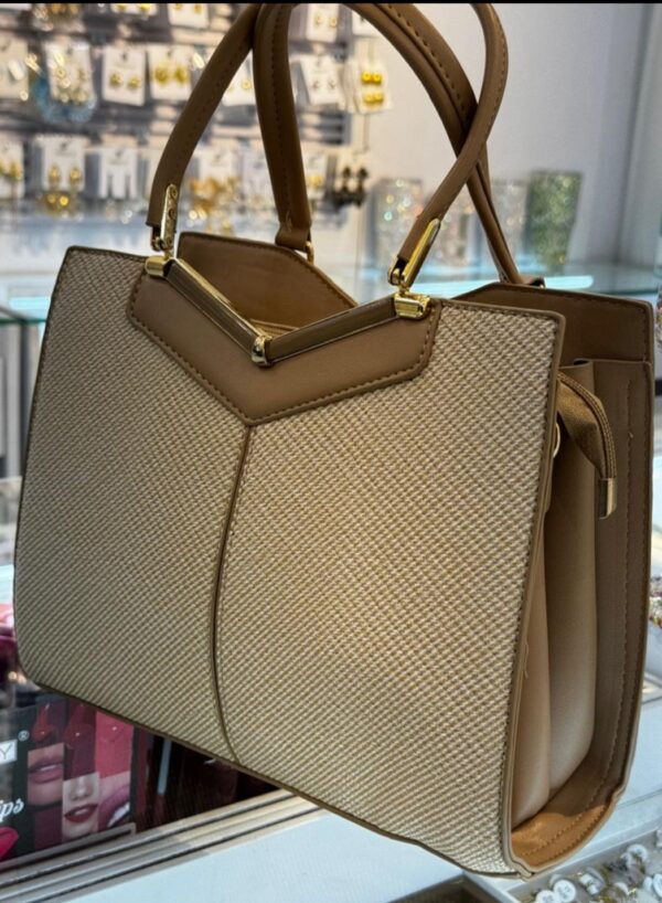 Ivory Luxe Textured Handbag - Image 5