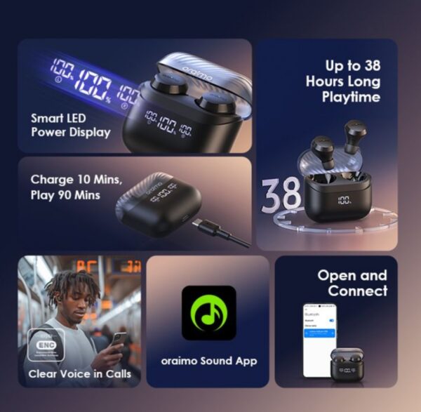 Oraimo AirBuds 4 ENC True Wireless Earbuds - Image 3
