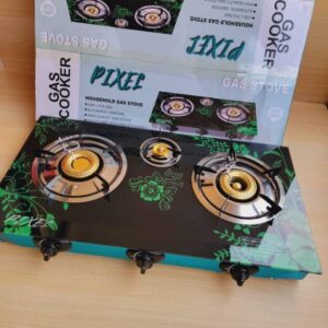 Pixel 3 Burner Glass Gas Cooker