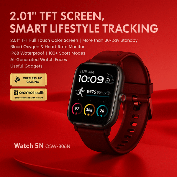 Oraimo Watch 5N 2.01 "TFT IP68 Smart - Image 3